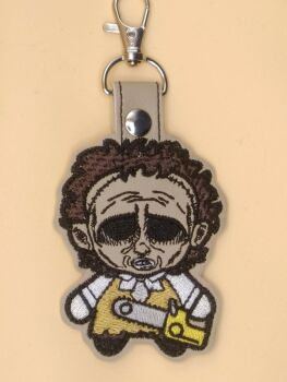 Bubba (Leather Face) Inspired Embroidered Keyring