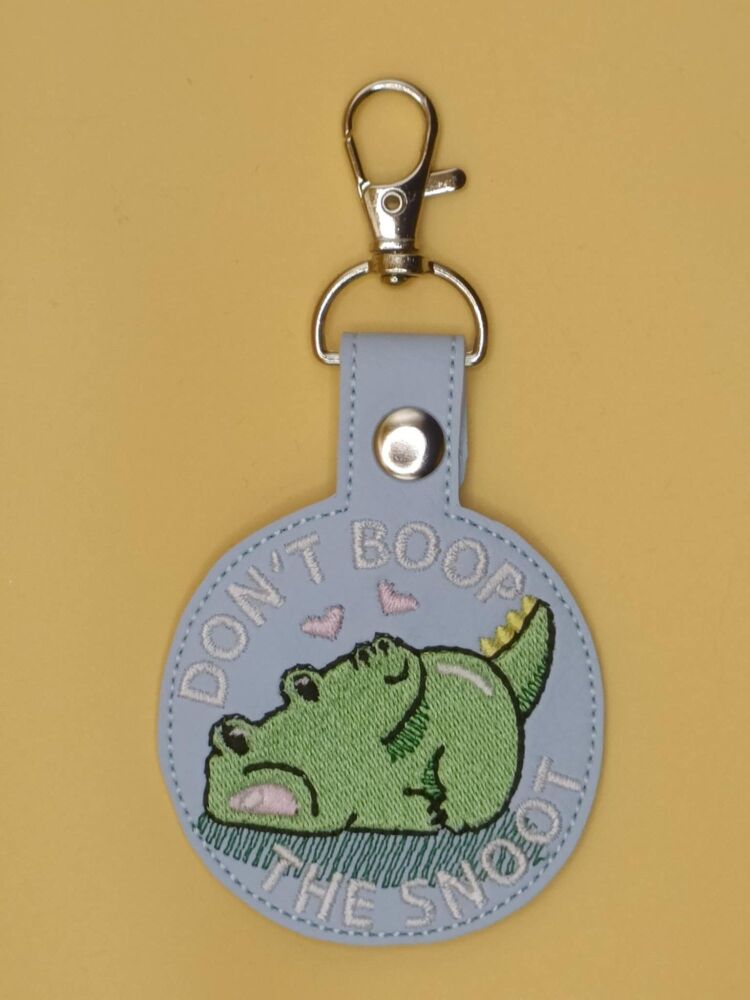 Don't Boop The Snoot Embroidered Keyring