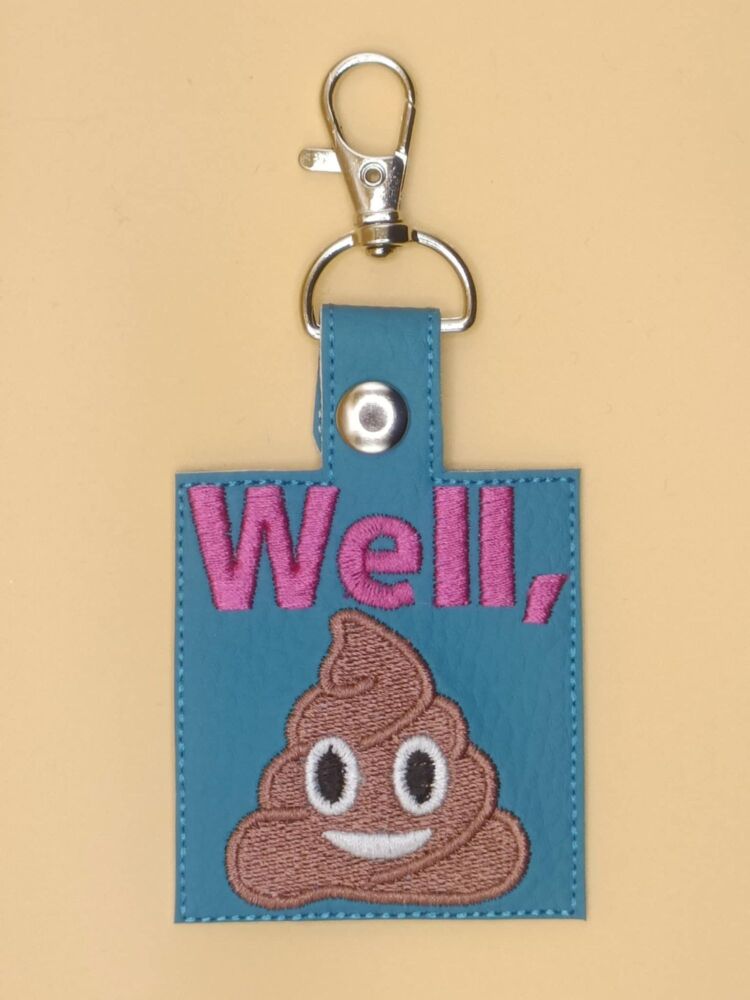 Well Shit Embroidered Keyring