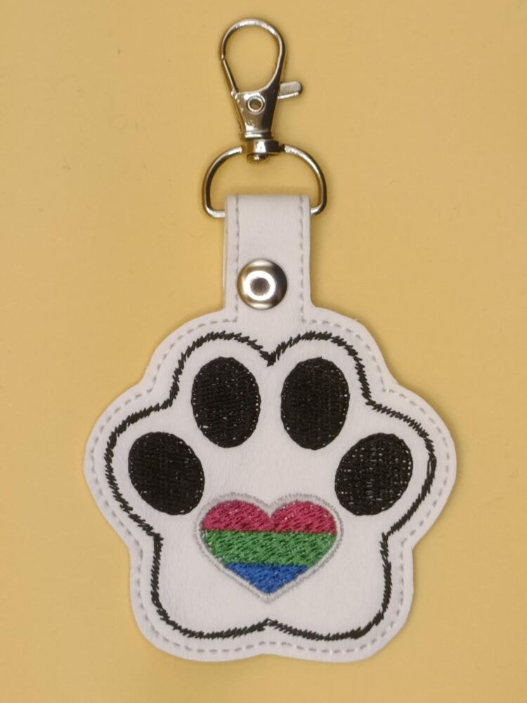 Polysexual Embroidered Keyring