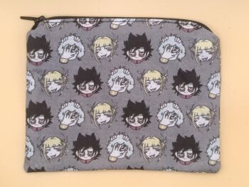 Zip Pouch Made With My Hero Academia Inspired Fabric (mhav)