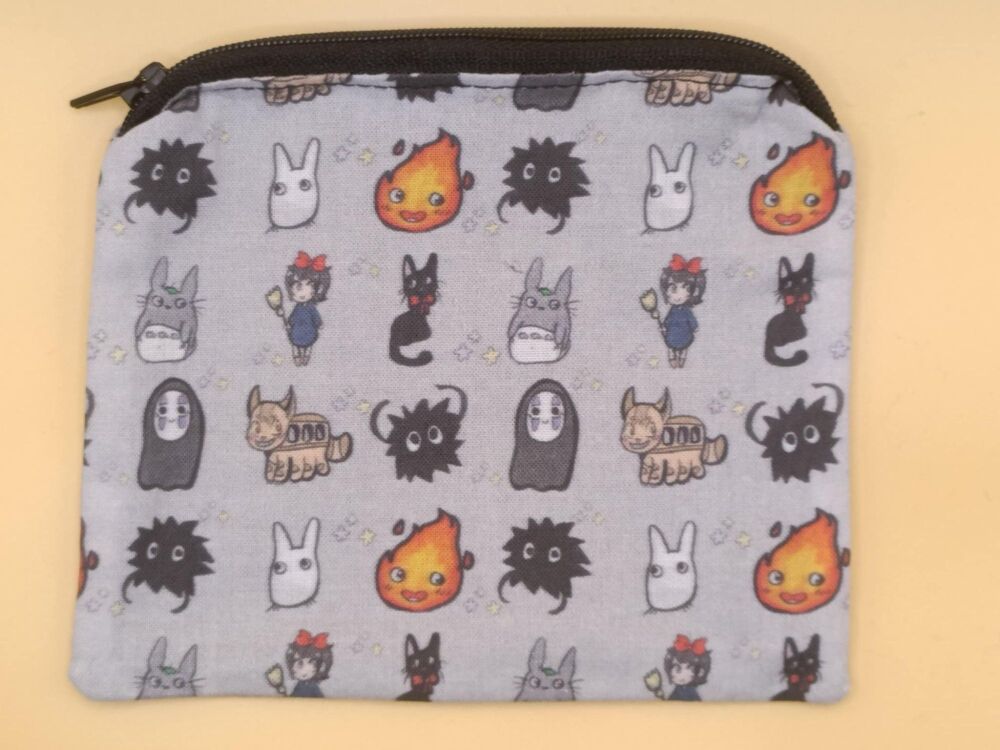 Zip Pouch Made With Studio Ghibli Inspired Fabric