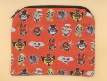 Zip Pouch Made With Hazbin Hotel Inspired Fabric (hhj)