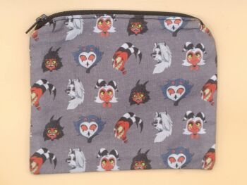 Zip Pouch Made With Helluva Boss Inspired Fabric