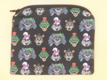 Zip Pouch Made With FNAF Inspired Fabric