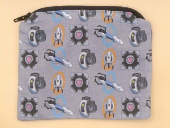Zip Pouch Made With Portal Inspired Fabric