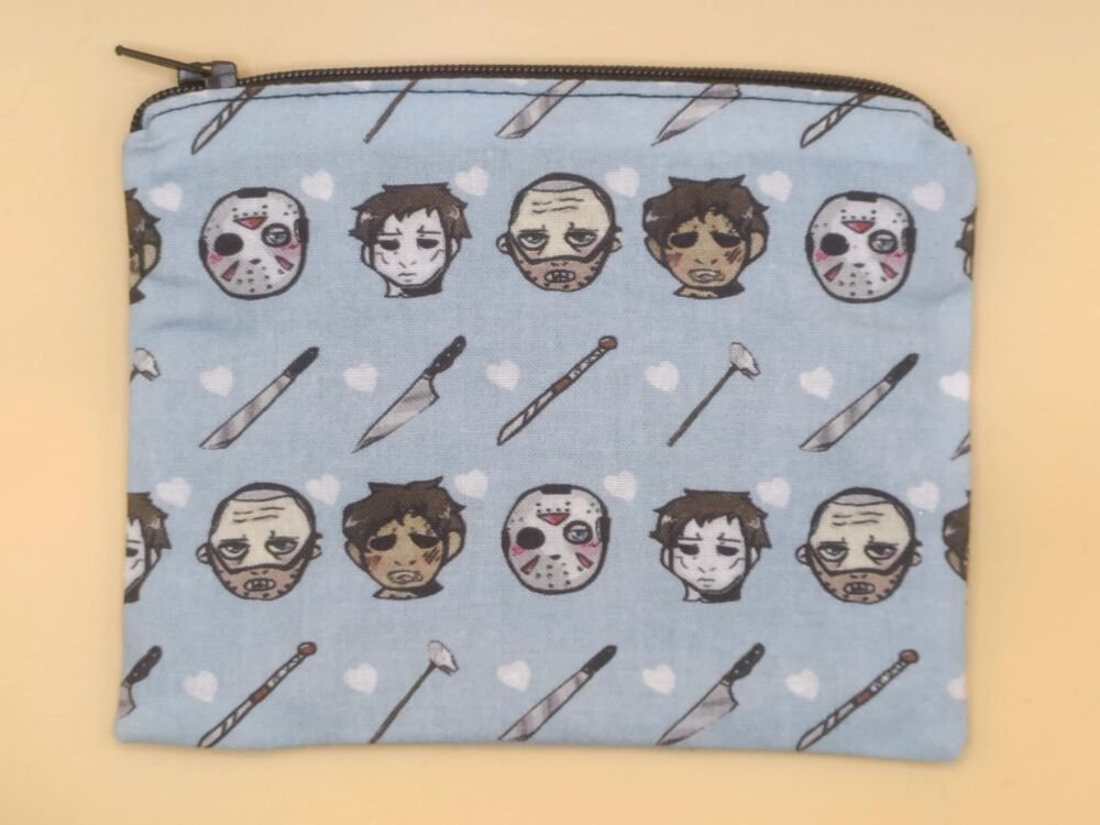 Zip Pouch Made With Killers Inspired Fabric (kb)