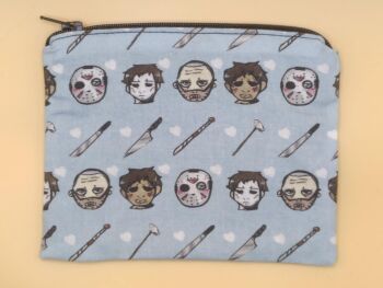 Zip Pouch Made With Killers Inspired Fabric (kb)