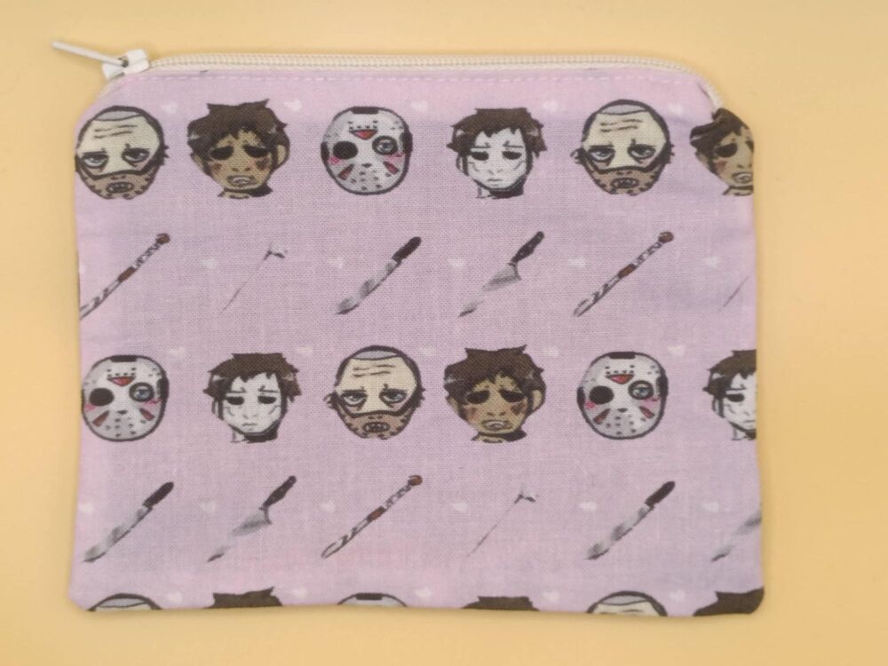 Zip Pouch Made With Killers Inspired Fabric (kp)