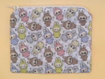 Zip Pouch Made With Labooboo Inspired Fabric