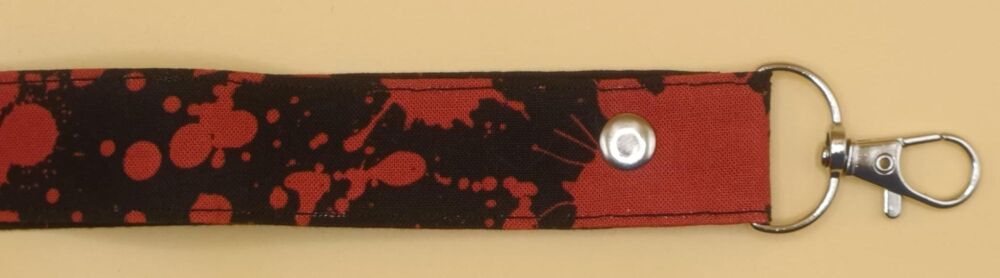 Blood Splatter Inspired Lanyard