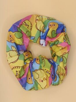Budgies Inspired Large Scrunchie