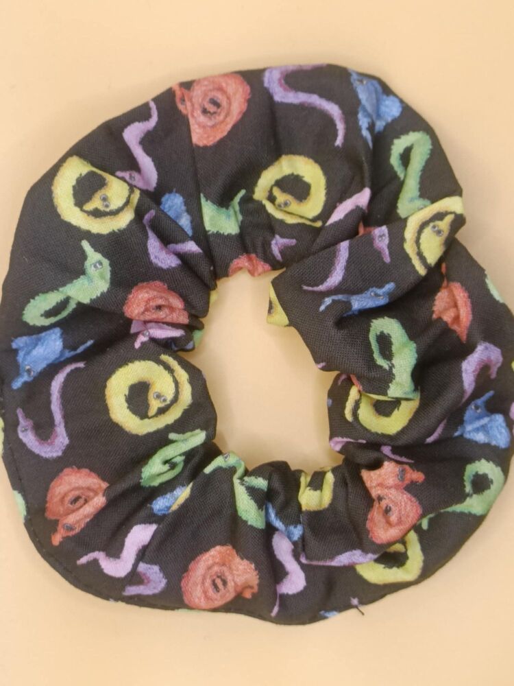 Worm On A String Inspired Large Scrunchie