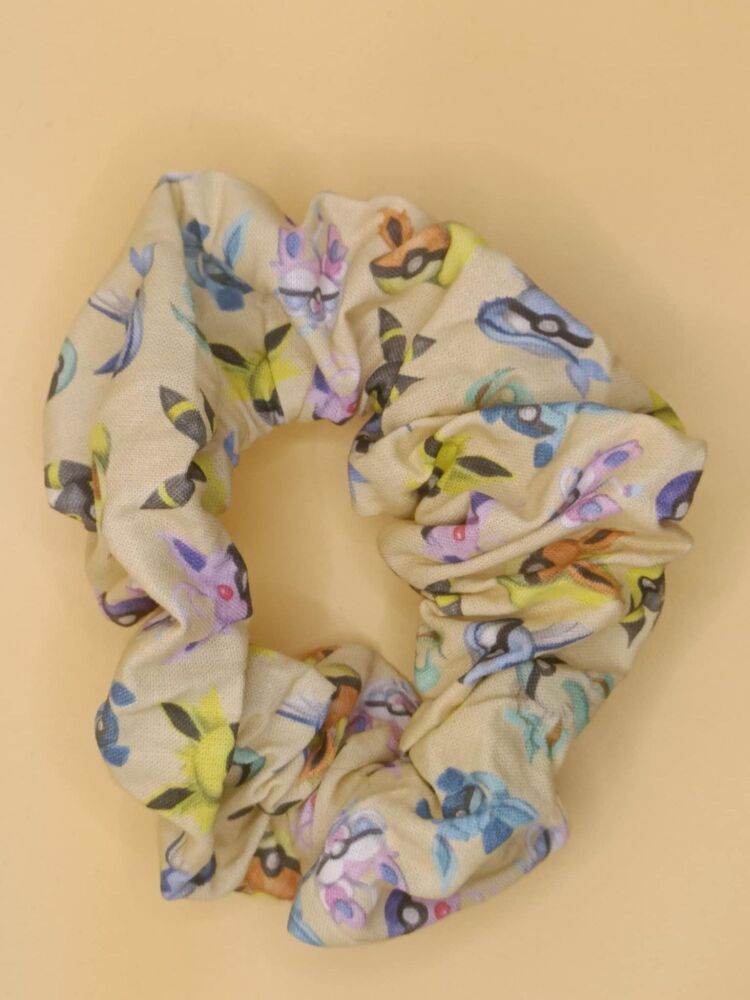 Pokemon Inspired Large Scrunchie (peb)