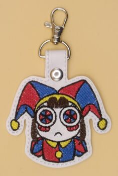 DC Pomni Inspired Embroidered Keyring