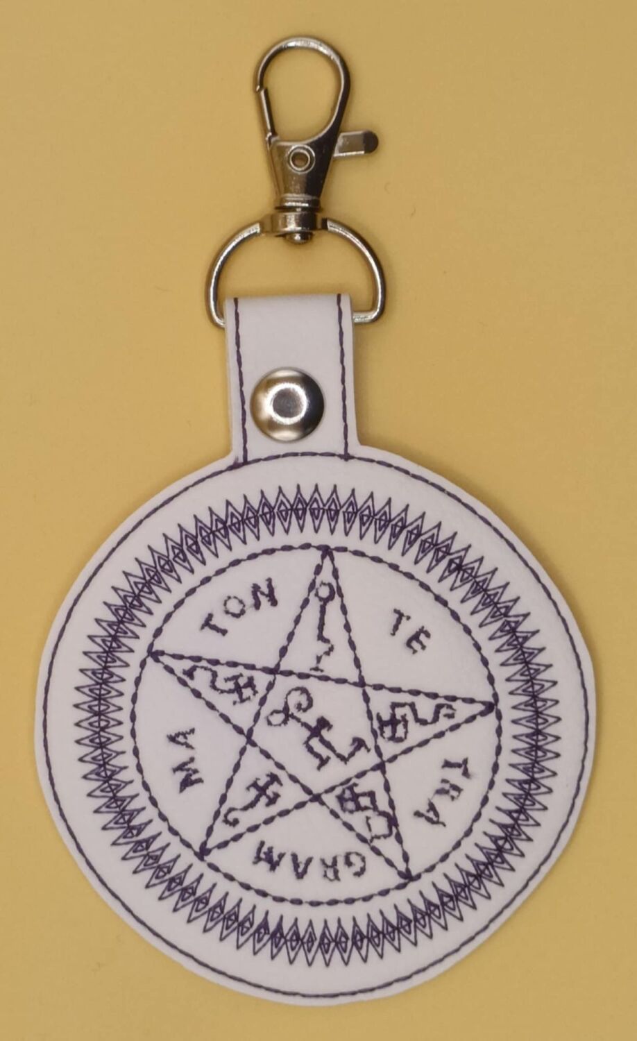 Black Butler Contract Seal Inspired Embroidered Keyring