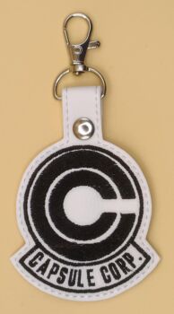 Capsule Corp Inspired Embroidered Keyring