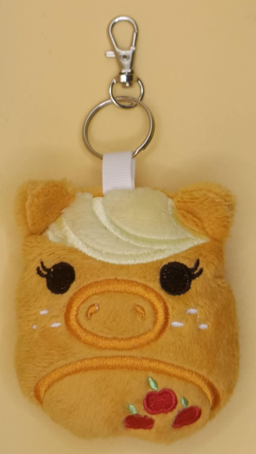 Applejack Inspired Plush Squish Head Keyring