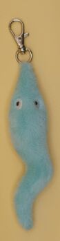 Teal Worm On A String Inspired Plush.
