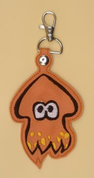 Splatoon Inkling Inspired Embroidered Keyring (o)