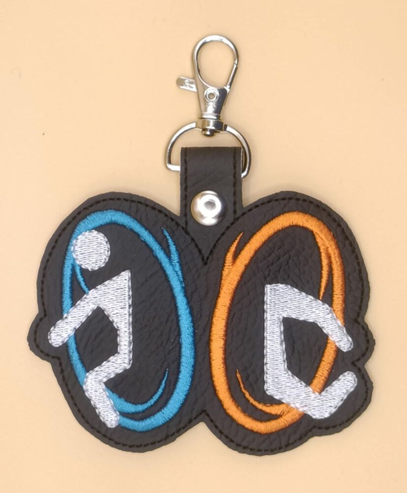 Portals Inspired Embroidered Keyring (p2)