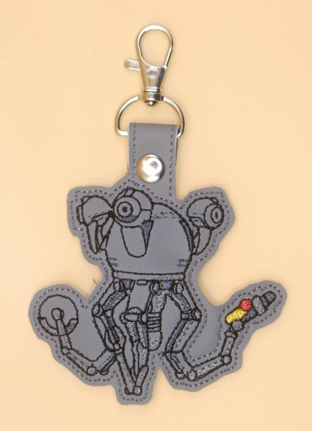 Fall Out Mr Handy Inspired Embroidered Keyring