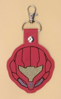 Samus Inspired Embroidered Keyring