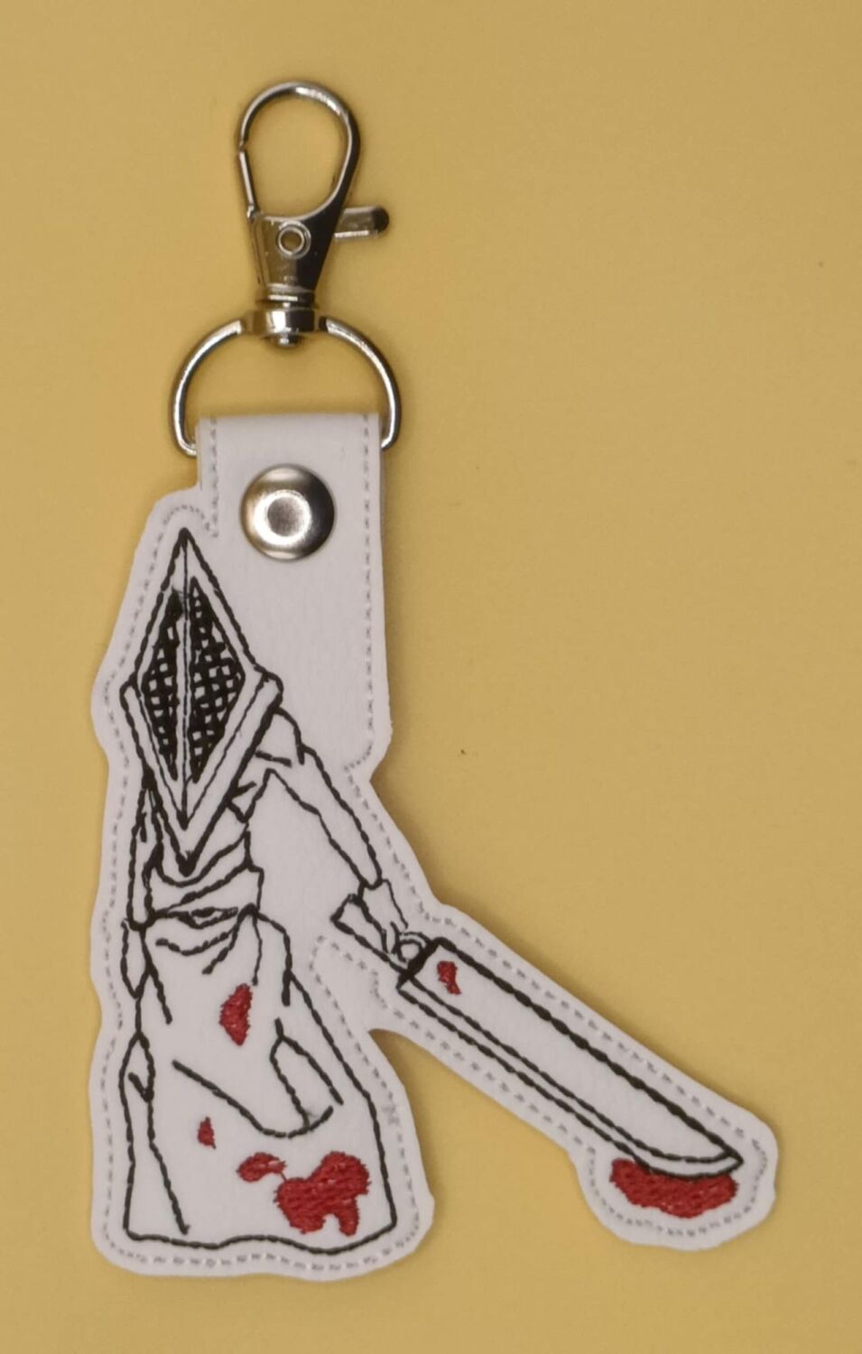 Silent Hill Pyramid Head Inspired Embroidered Keyring