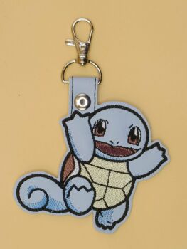 Pokemon Squirtle Inspired Embroidered Keyring