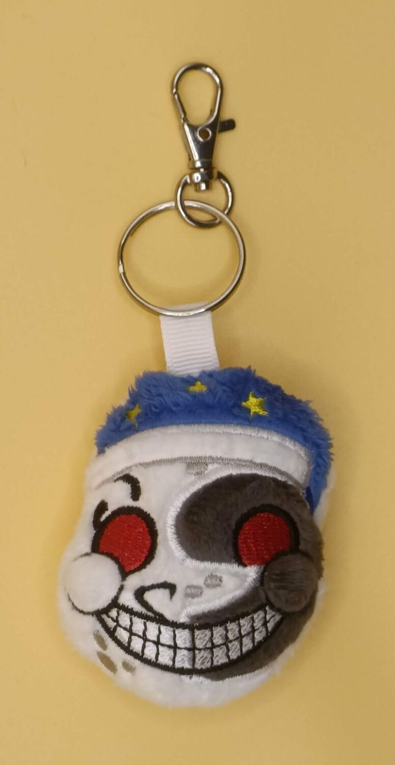 FNAF Moon Inspired Plush Head Keyring.