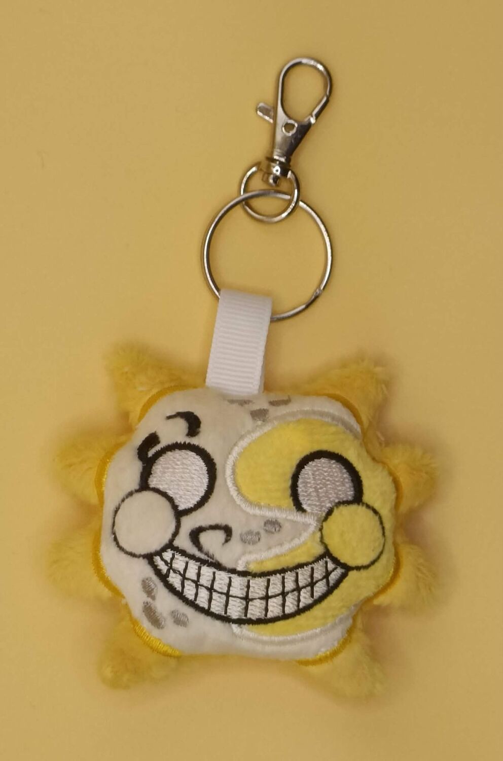 FNAF Sun Inspired Plush Head Keyring.