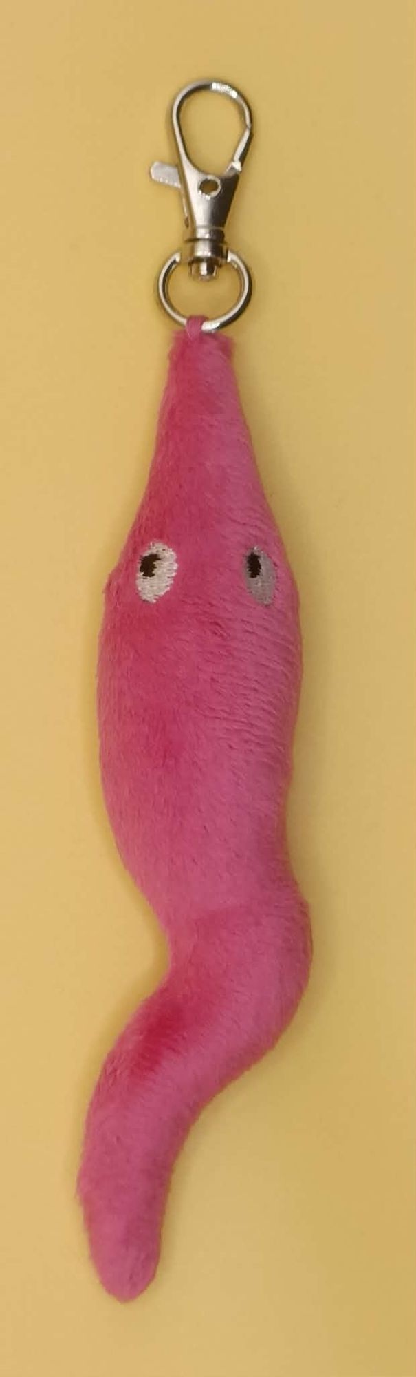 Magenta Worm On A String Inspired Plush.