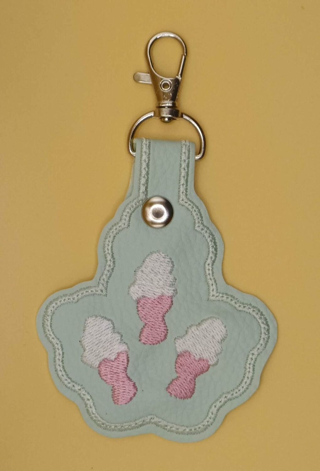 Fizzy Cutie Inspired Embroidered Keyring