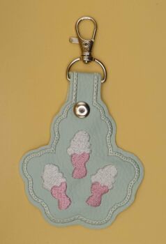 Fizzy Cutie Inspired Embroidered Keyring