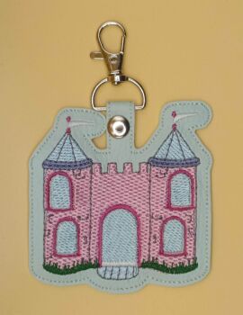 Dream Castle Inspired Embroidered Keyring