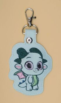 Sparky Sparkeroni Inspired Embroidered Keyring