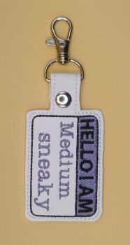 Medium Sneaky Inspired Embroidered Keyring