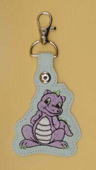 Spike Inspired Embroidered Keyring