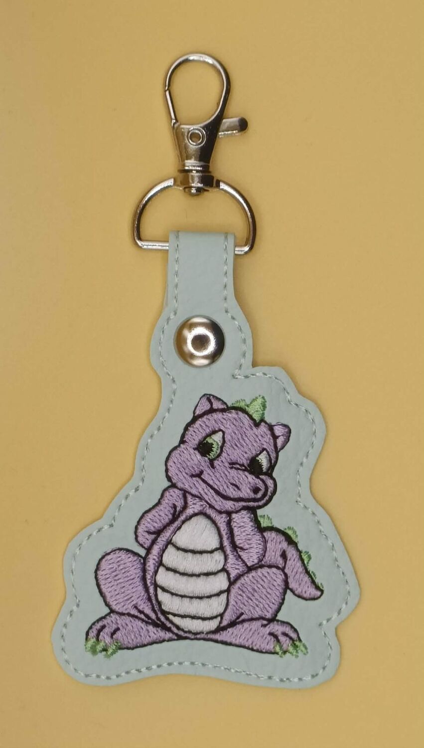 Spike Inspired Embroidered Keyring