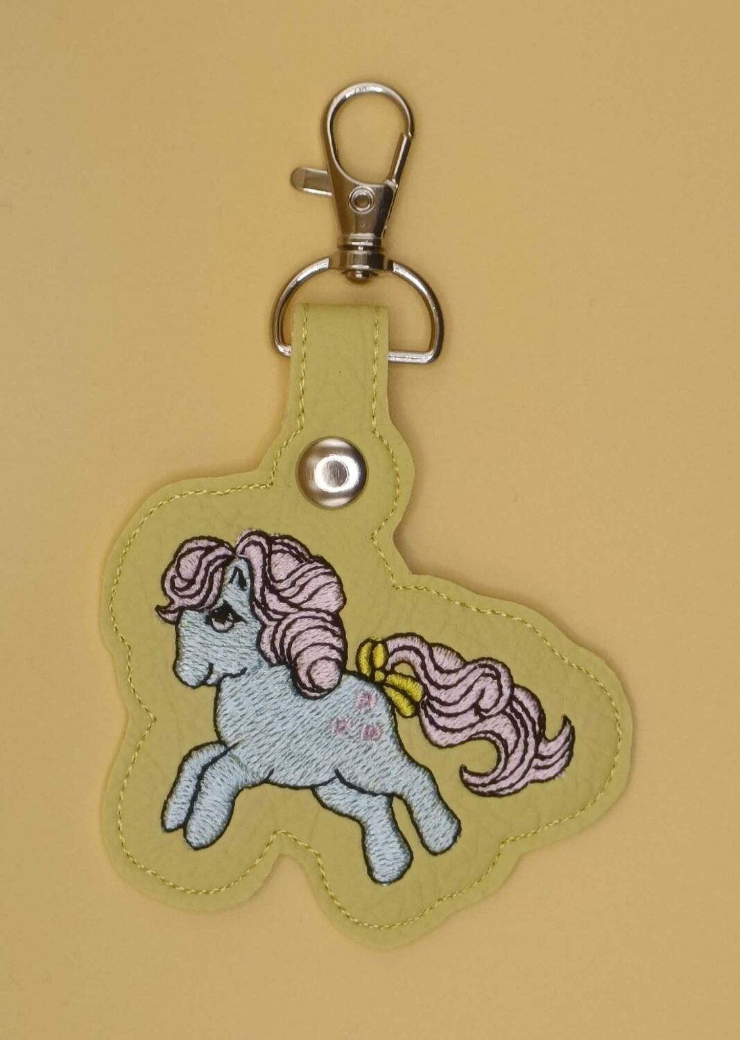 Bow Tie Inspired Embroidered Keyring