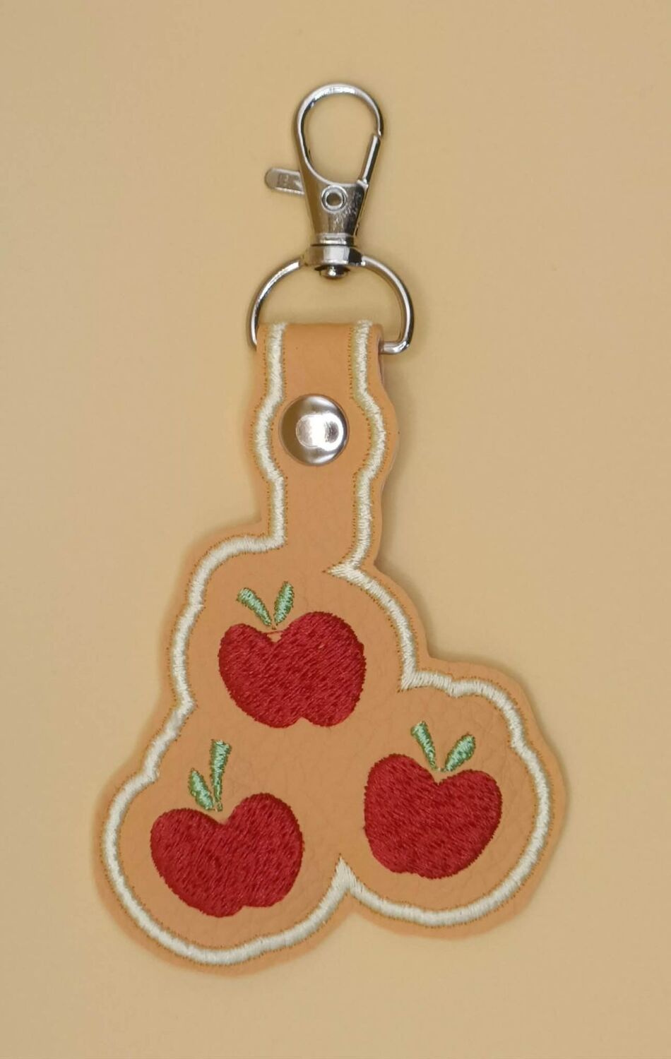 Applejack Inspired Embroidered Keyring