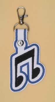 DJ Pone/Viynl Scratch Cutie Mark Inspired Embroidered Keyring