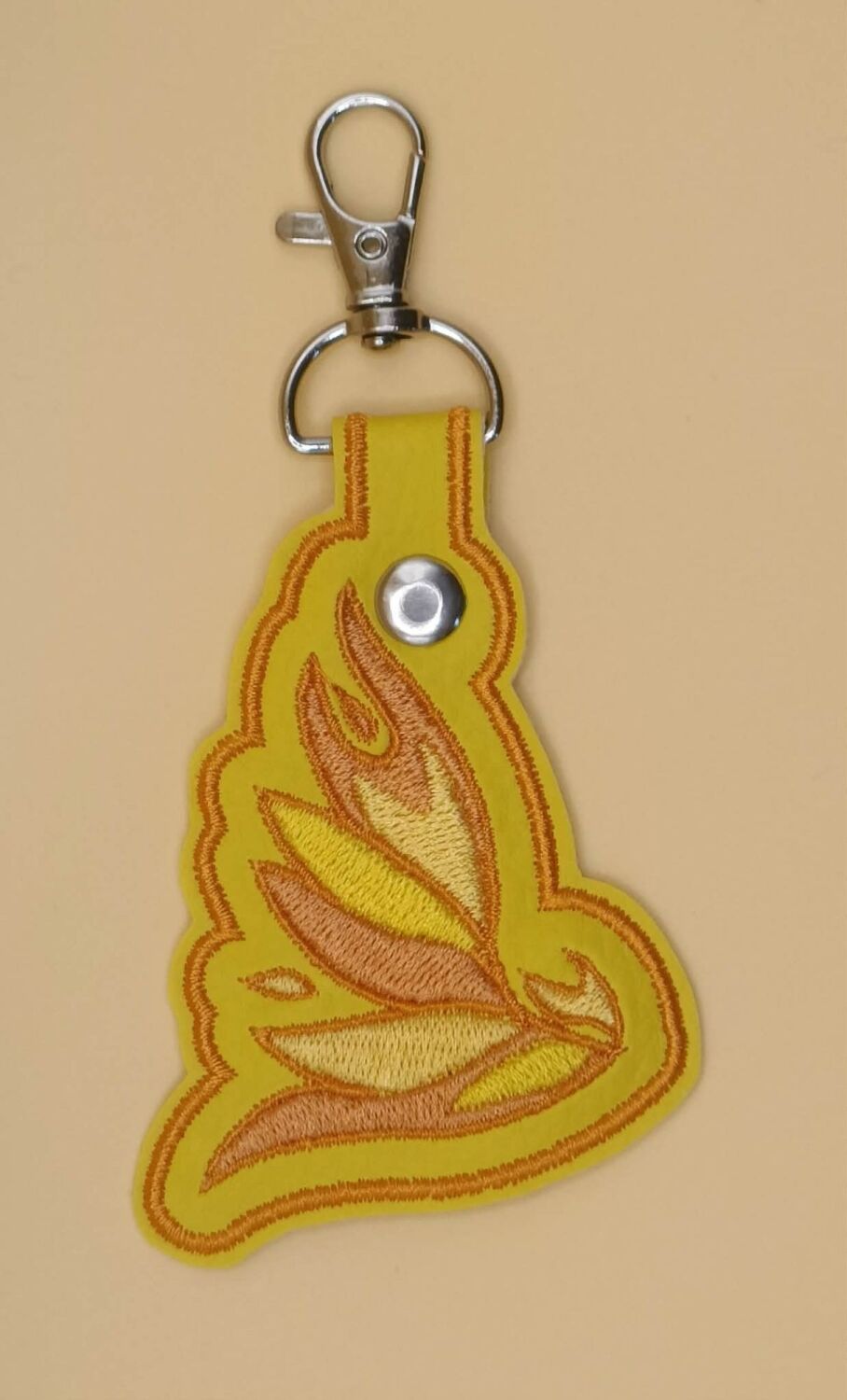 Spitfire Cutie Mark Inspired Embroidered Keyring