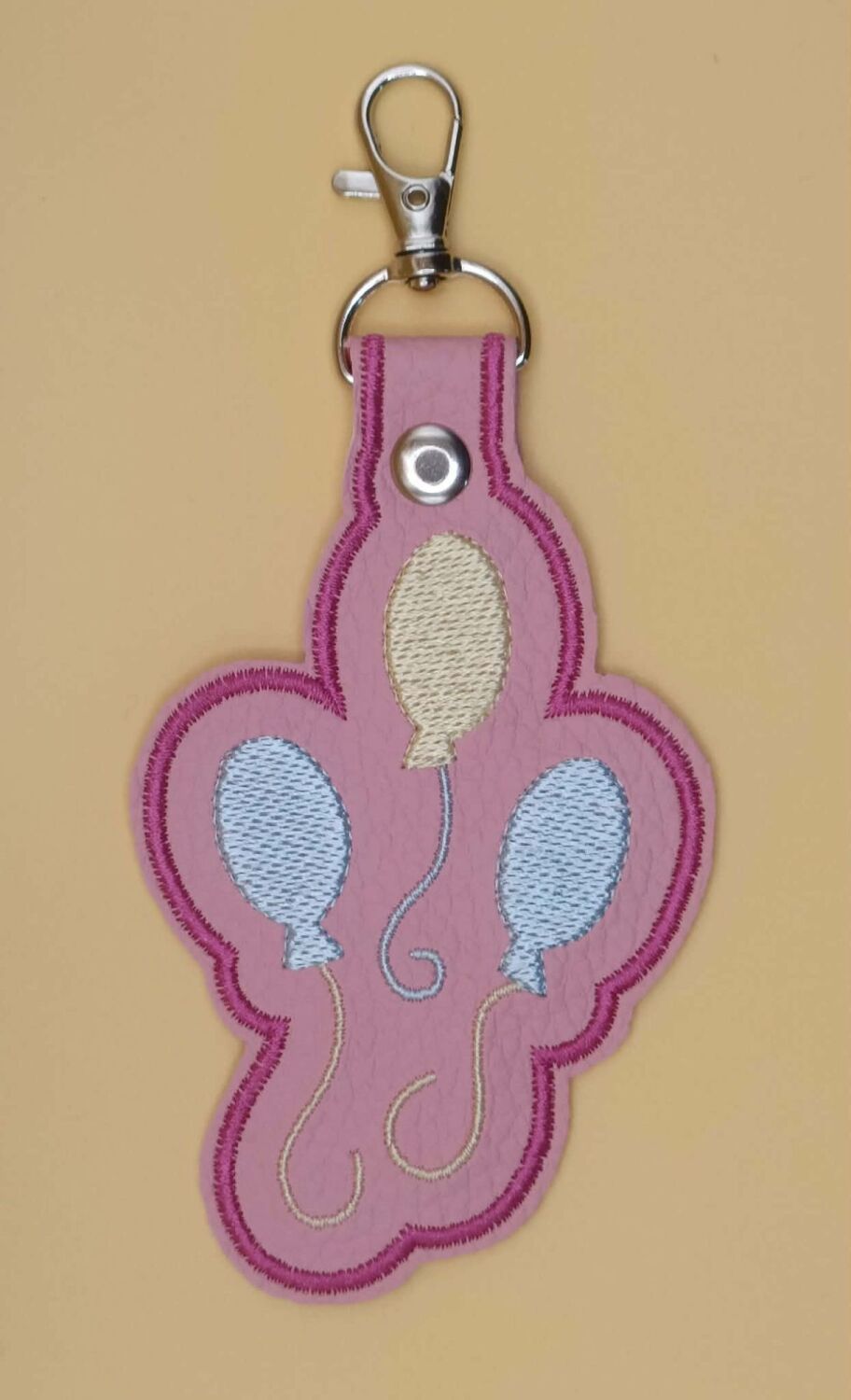 Pinkie Pie Cutie Mark Inspired Embroidered Keyring