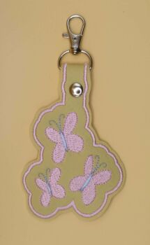 Fluttershy Cutie Mark Inspired Embroidered Keyring