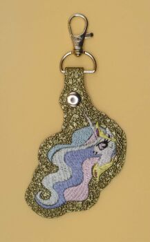 Princess Celestia Inspired Embroidered Keyring