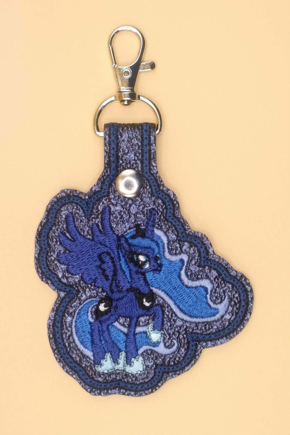 Princess Luna Inspired Embroidered Keyring