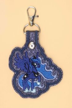 Princess Luna Inspired Embroidered Keyring