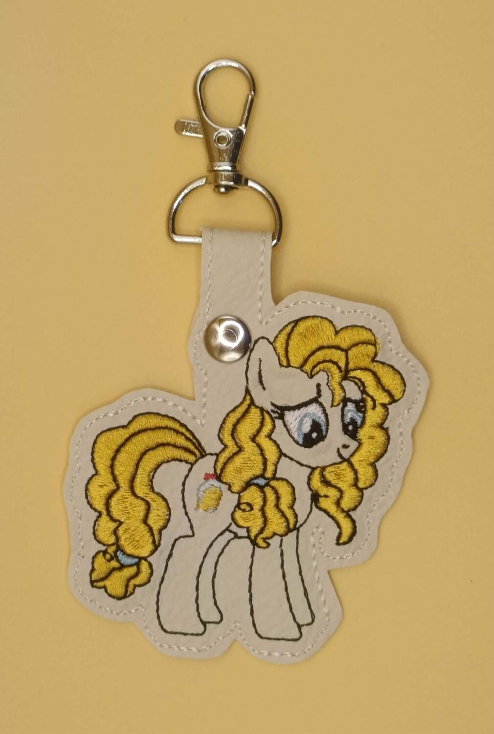 Pear Butter Inspired Embroidered Keyring