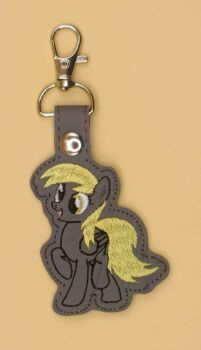 Derpy Inspired Embroidered Keyring